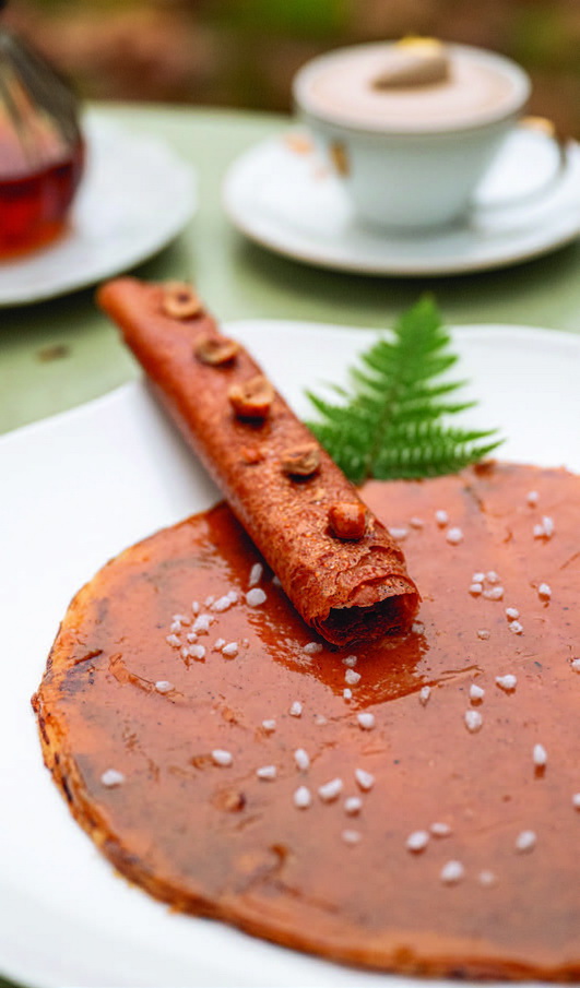 La crêpe pralinée à la paresseuse, voile d’armagnac